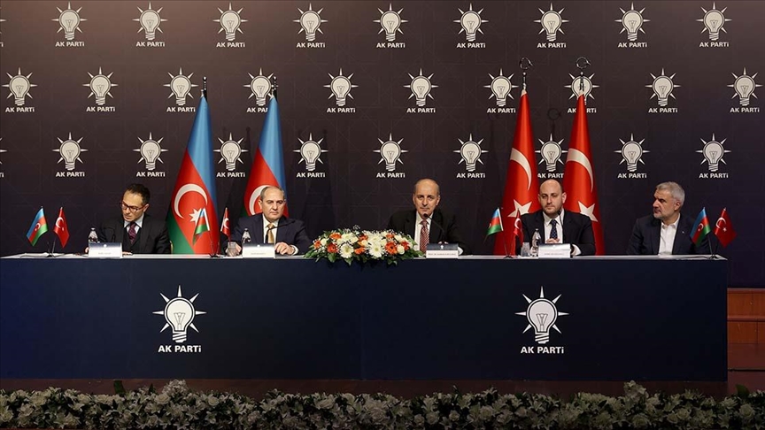 Numan Kurtulmuş ile Yeni Azerbaycan Partisi Genel Başkanvekili Budaqov ortak basın toplantısı düzenledi