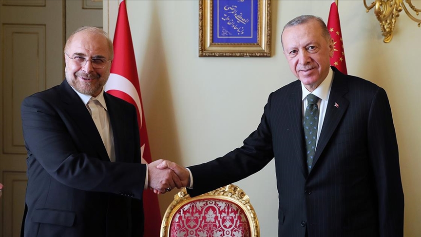 Cumhurbaşkanı Erdoğan, İran Meclis Başkanı Bager Galibafı kabul etti