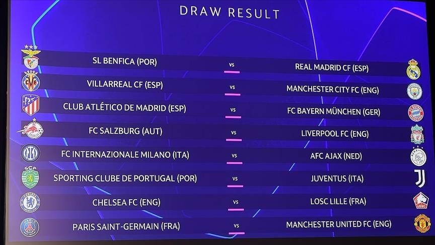 Uefa Champions League Round 16 Draw, Uefa Champions League Round Of 16 Time Table