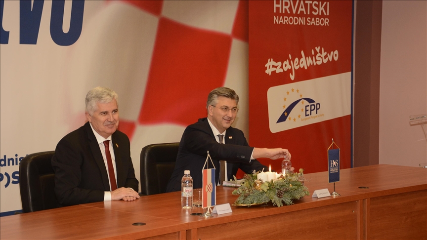 Mostar: Sastanak Dragana Čovića i delegacije HNS-a sa Andrejom Plenkovićem i delegacijom Vlade Hrvatske