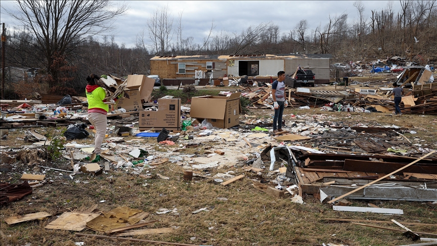 Biden visits tornado-hit state of Kentucky
