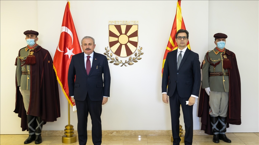 TBMM Başkanı Şentop, Kuzey Makedonya Cumhurbaşkanı Pendarovski ile görüştü