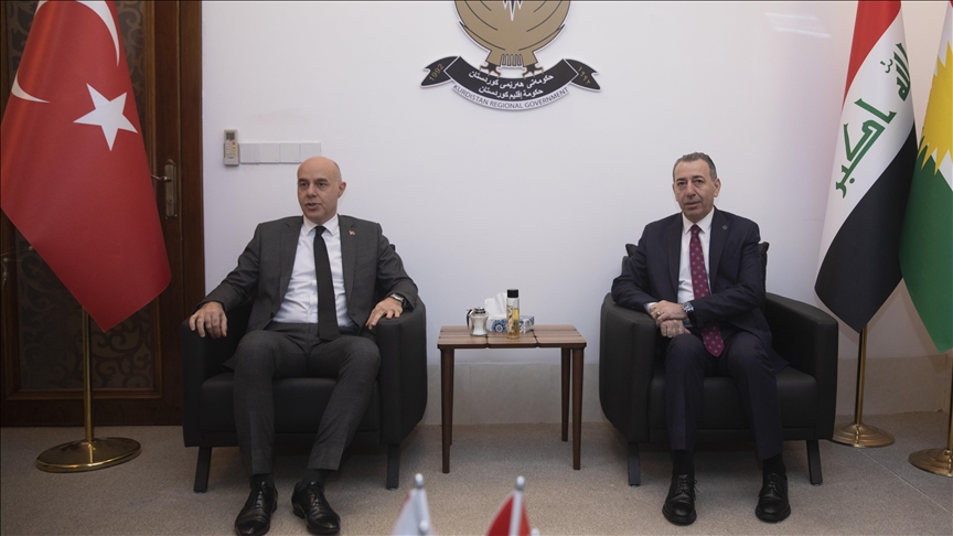 دیدار سفیر ترکیه با وزیر امور قومی و مذهبی اداره اقلیم کرد شمال عراق
