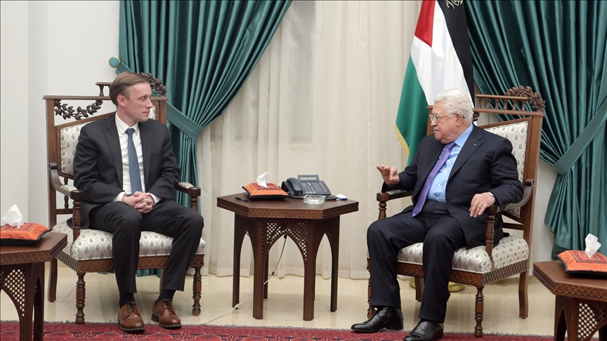 Palestinian president receives US national security adviser