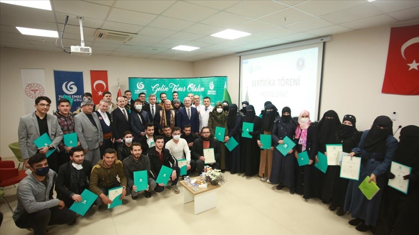 Yunus Emre Enstitüsünden Suriye’deki tıp öğrencilerine Türkçe sertifikası