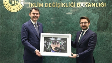 Bakan Kurum, AA Genel Müdürü Karagöz'ü kabul etti