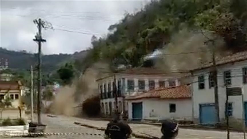 Landslide destroys historic townhouse in Brazil's Ouro Preto