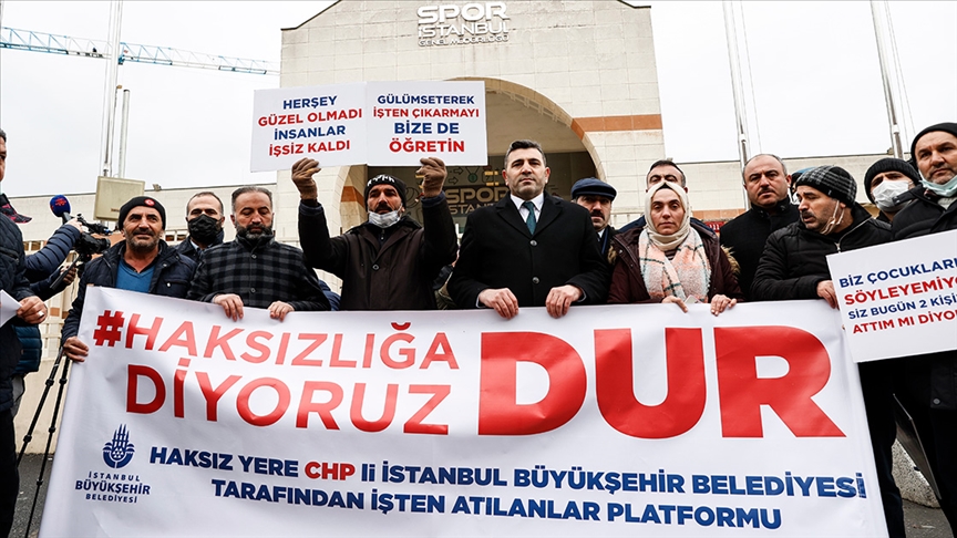 Spor İstanbulda işten çıkartılan işçiler, İBByi protesto etti