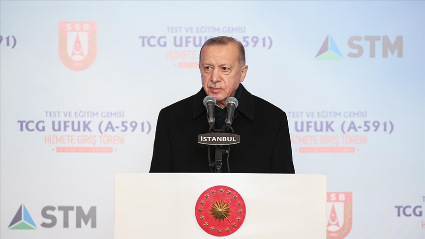 Cumhurbaşkanı Erdoğan: Hava savunma muhribimiz TF-2000'in ihalesine yakında çıkıyoruz