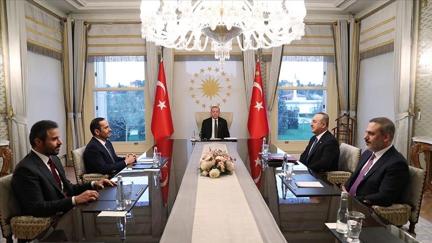 أردوغان يستقبل وزير الخارجية القطري في إسطنبول
