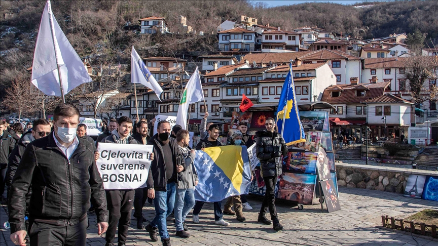Prizren, marsh në mbështetje të Bosnjë dhe Hercegovinës