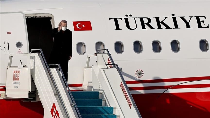 Turkiyes President Erdogan heads to Albania to hold official talks