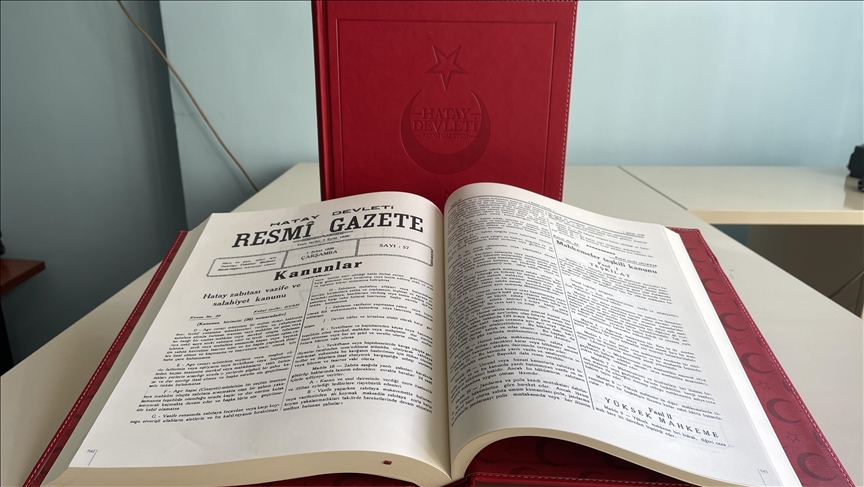 Hatay Devleti Resmi Gazetesi eseri, o dönemin tarihi sürecini dünyaya anlatacak