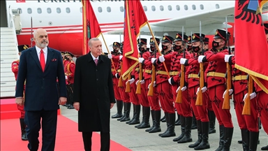 اردوغان وارد آلبانی شد