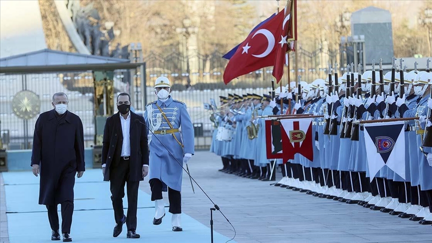 Cumhurbaşkanı Erdoğan, El Salvador Cumhurbaşkanı Bukeleyi  resmi törenle karşıladı