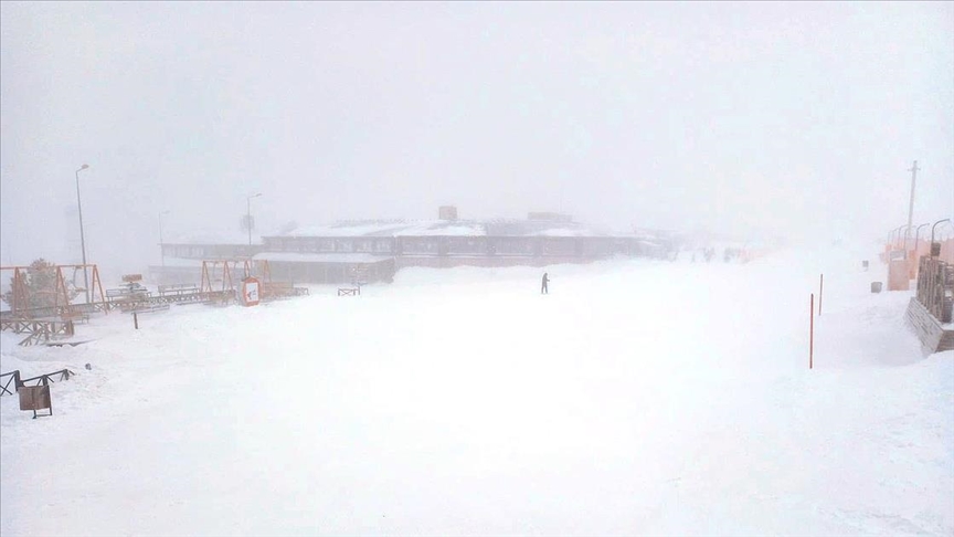 Erciyes'te kayağa tipi engeli