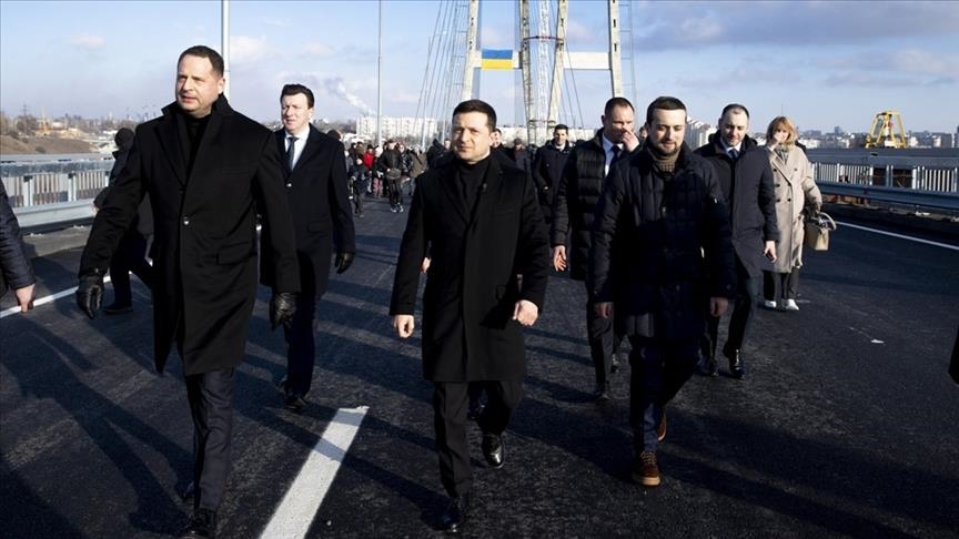زلنسکی طولانی‌ترین پل ساخته شده توسط شرکت ترکیه‌ای در اوکراین را افتتاح کرد