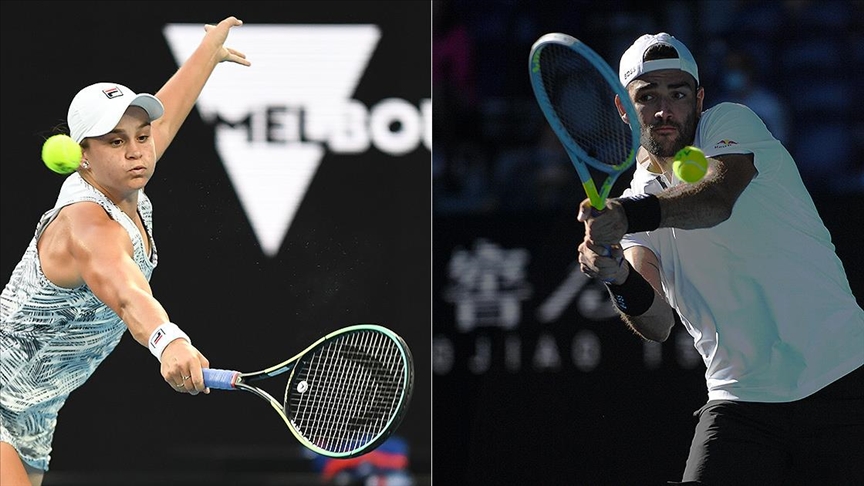 Barty ve Berrettini Avustralya Açık'ta yarı finale yükseldi