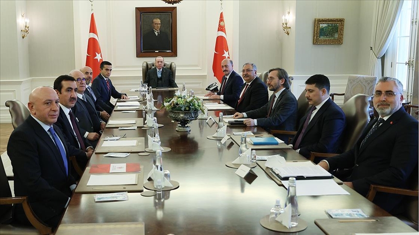 Cumhurbaşkanı Erdoğan, TİSK Başkanı Akkol ve yönetim kurulu üyelerini kabul etti