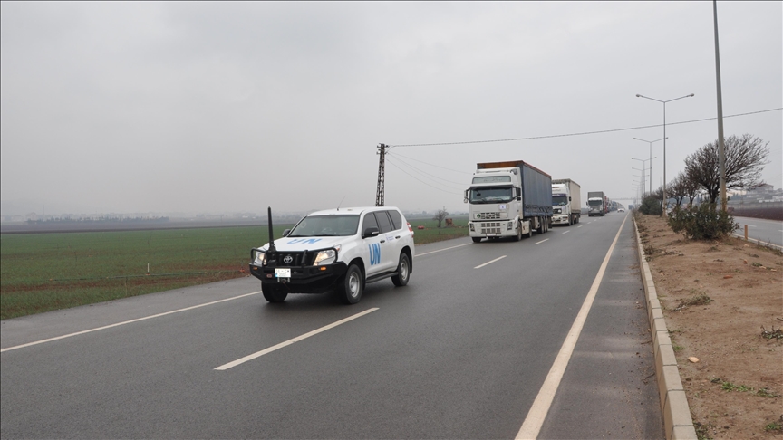 عبر تركيا.. 70 شاحنة مساعدات أممية تدخل إدلب السورية