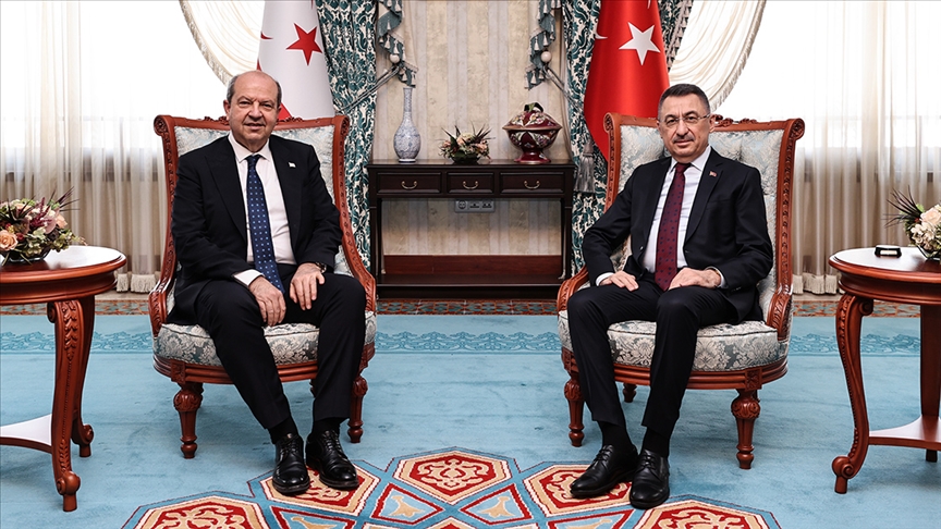 Cumhurbaşkanı Yardımcısı Oktay, KKTC Cumhurbaşkanı Tatar ile görüştü