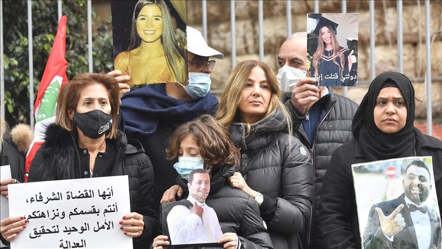 Families of Beirut port victims protest to demand ‘faster justice’