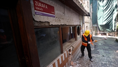 Kültür ve sanat merkezi olacak Zürafa Sokak'ta ilk fiziki adım atıldı