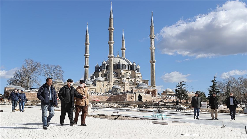 Selimiye Camisi meydan düzenlemesi Ramazan Bayramı'nda tamamlanacak