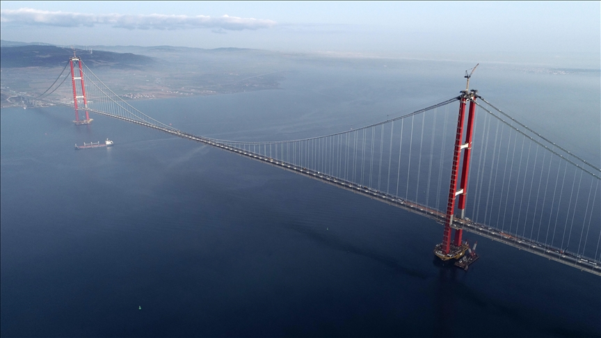 اظهارات اردوغان درباره زمان افتتاح طولانی‌ترین پل معلق جهان در ترکیه