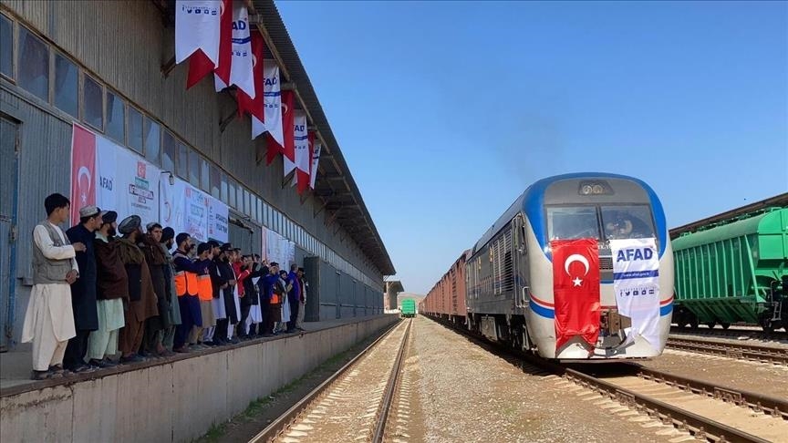 Turkiye's 3rd 'charity train' carrying 994 tons of aid leaves for Afghanistan