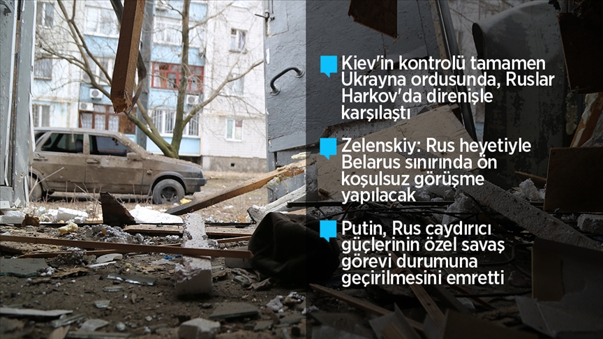 Rusya'nın Ukrayna saldırısı Kiev ve Harkov'da yoğunlaştı