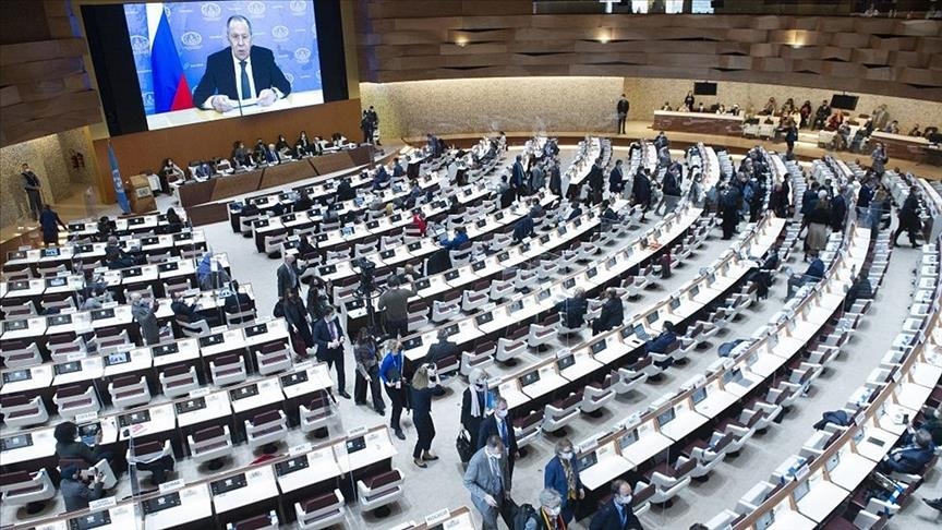 Diplomats walk out of UN sessions in Geneva as Russian foreign minister speaks