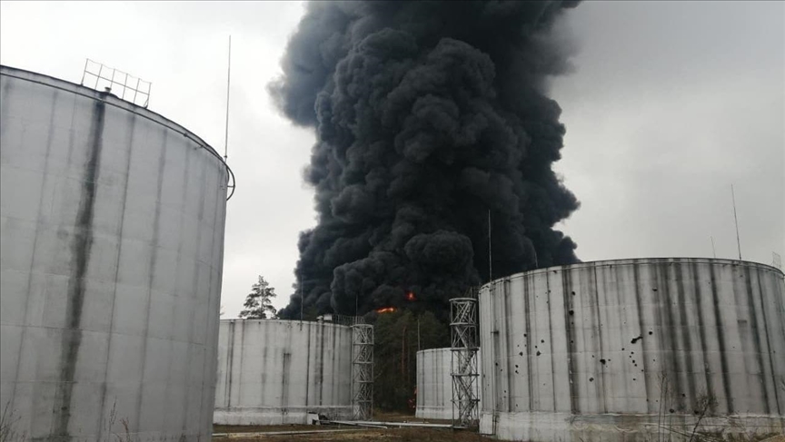 حمله روسیه به مخازن سوخت در چرنیهیف اوکراین