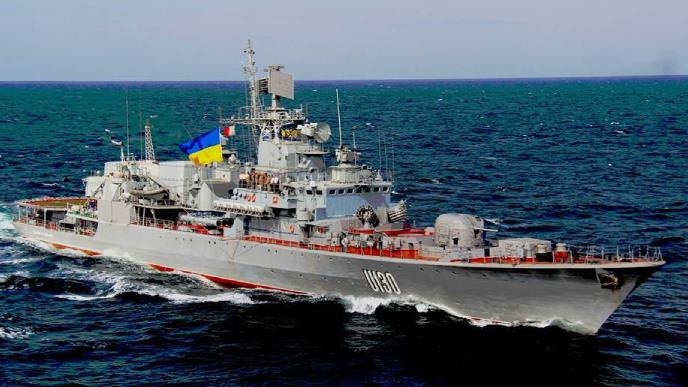 Флагман ВМС Украины «Гетман Сагайдачный» затоплен командиром судна