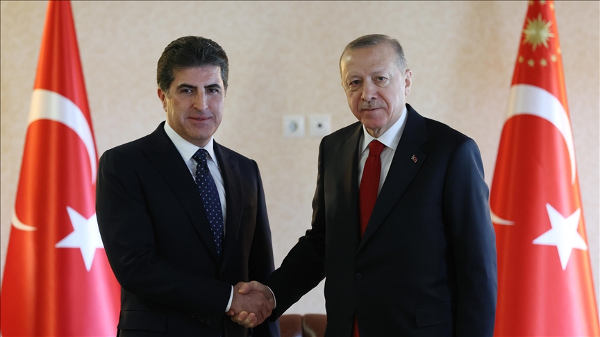 أردوغان يعقد اجتماعا مع نجيرفان بارزاني في أنطاليا