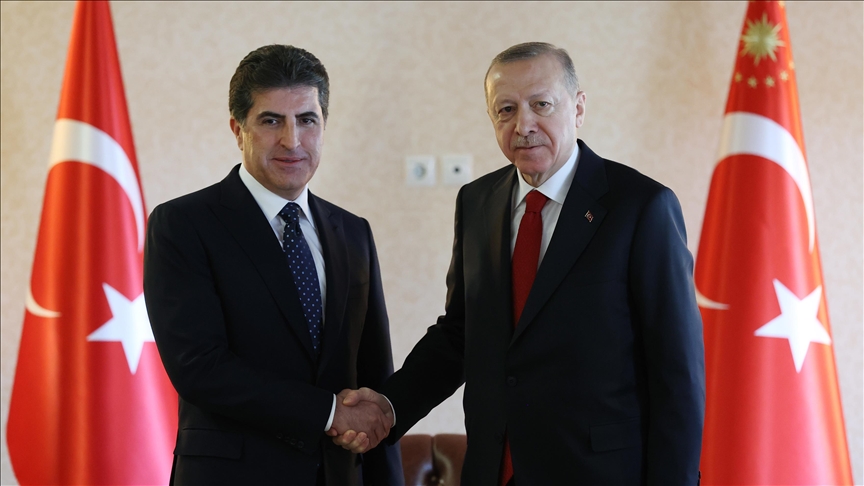 Cumhurbaşkanı Erdoğan, IKBY Başkanı Barzani'yi kabul etti