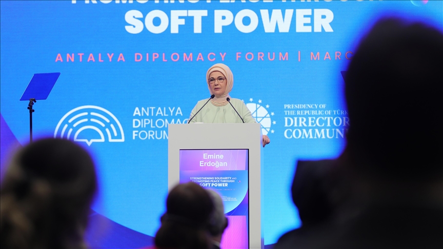 Turkiye’s 1st lady stresses role of soft power in diplomacy