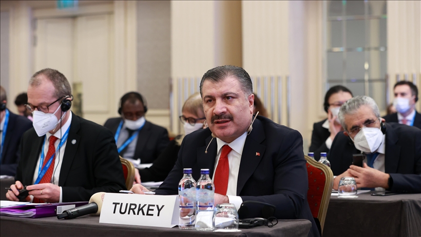 Bakan Koca, Avrupa Bölgesi Göç ve Sağlık Yüksek Düzeyli Toplantısı'nda konuştu
