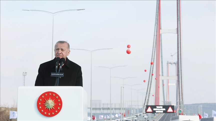 Cumhurbaşkanı Erdoğan: 1915 Çanakkale Köprüsü her bir teknik özelliğiyle farklı anlamlar taşıyor