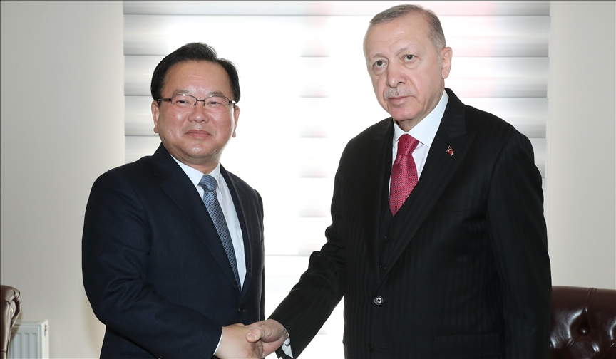 دیدار اردوغان و نخست‌وزیر کره جنوبی در چاناک‌قلعه