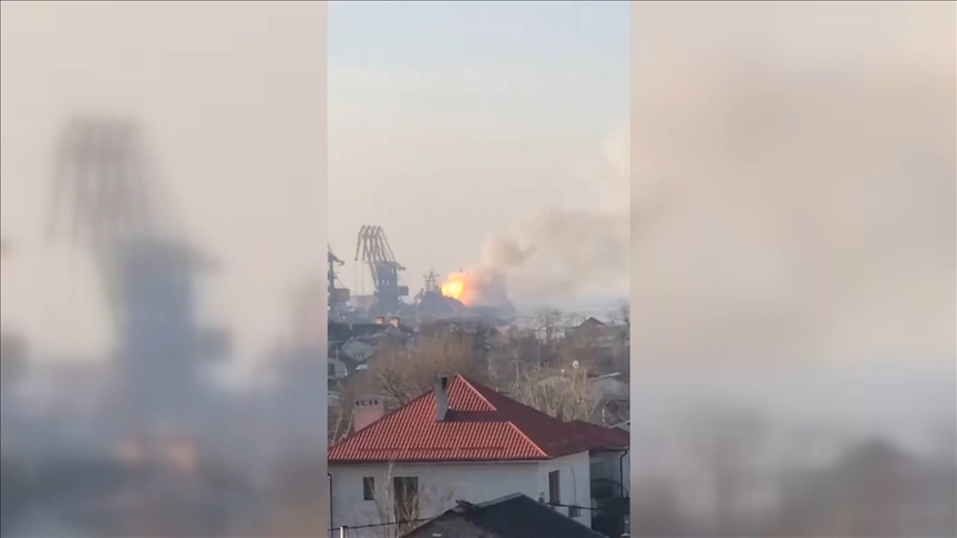 Ukrainian navy claims destroying Russian landing ship in southeastern Ukraine