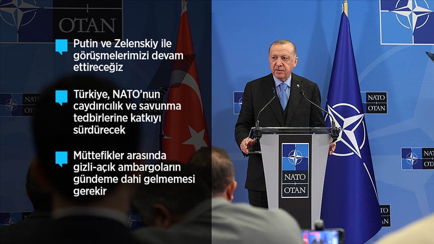 Cumhurbaşkanı Erdoğan: NATO’nun gerçekçi ve stratejik bir yaklaşımla hareket etmesi şarttır