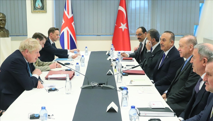 Turkish president meets with UK premier at NATO leaders' summit