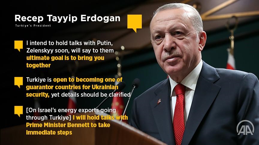 Turkish president aims to bring Ukrainian, Russian counterparts together