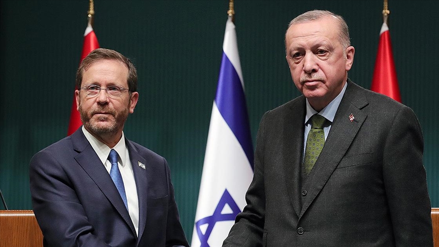 Cumhurbaşkanı Erdoğan, İsrail Cumhurbaşkanı Herzog'la telefonda görüştü