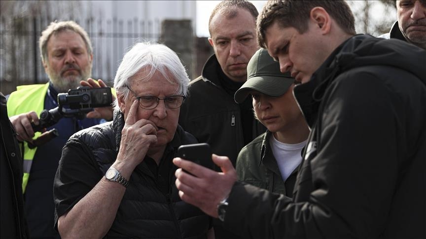 UN aid chief pays visit to Ukrainian city of Bucha, mass grave
