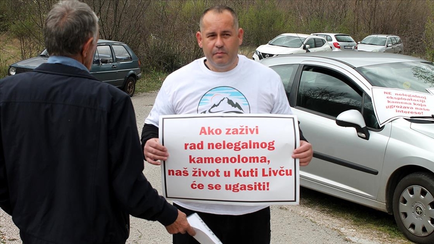 Mostar: Održan protest građana zbog eksploatacije kamena