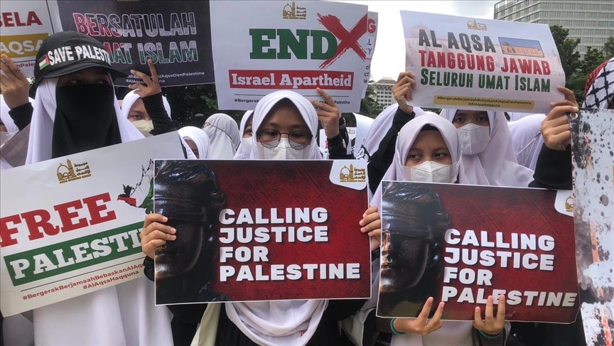 Lembaga Indonesia gelar demo bela Al-Aqsa di depan Kedubes AS