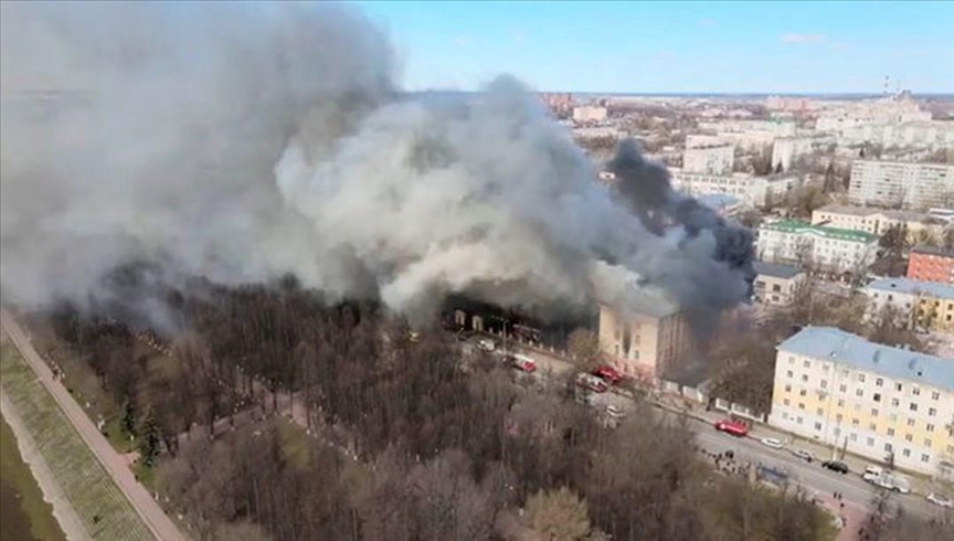 آتش‌سوزی در ساختمان تحقیقاتی هوافضای روسیه