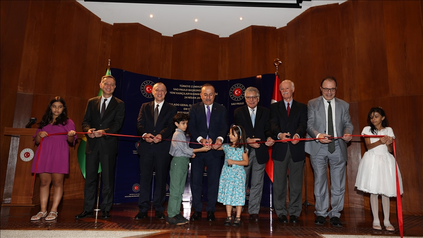Türkiyenin Sao Paulo Başkonsolosluğunun yeni hizmet binasının açılışı yapıldı